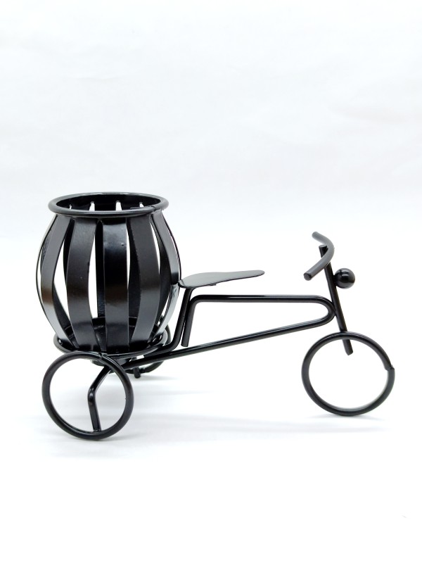 Craft Expertise Decorative Iron Bicycle/Rickshaw Pen Stand Holder For Office