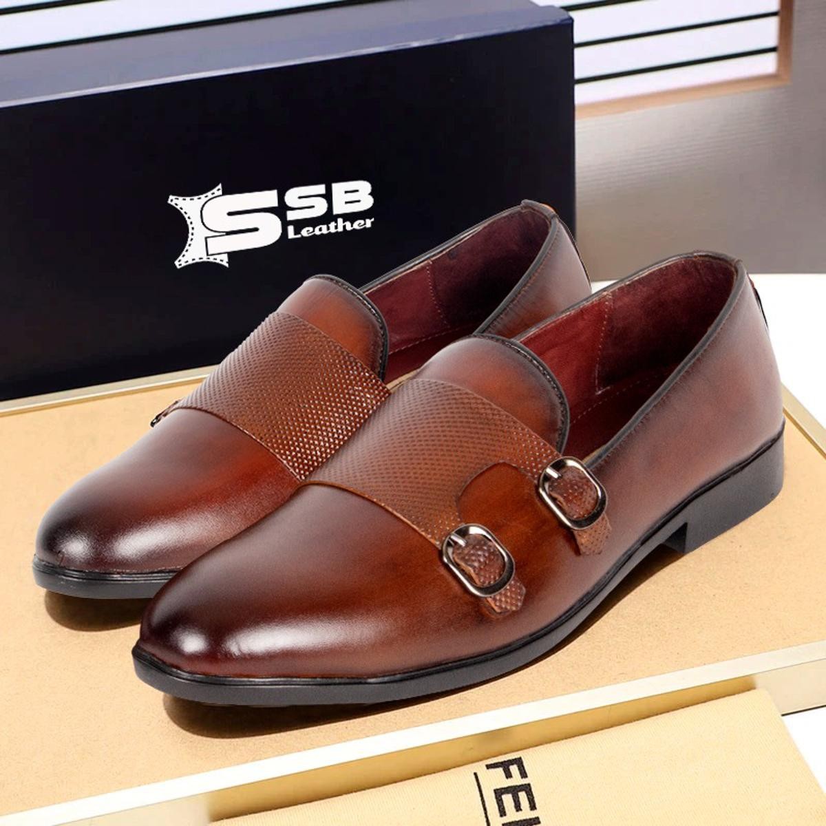 AJ Classic Monk Strap Shoes SB-S382