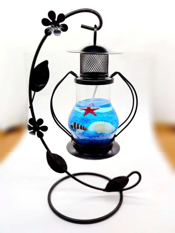 Moroccan Ornate Candle Holder Lantern Stand, Hanging Tea Light Candle Lantern with Iron Base - Home Decor and Outdoor Use